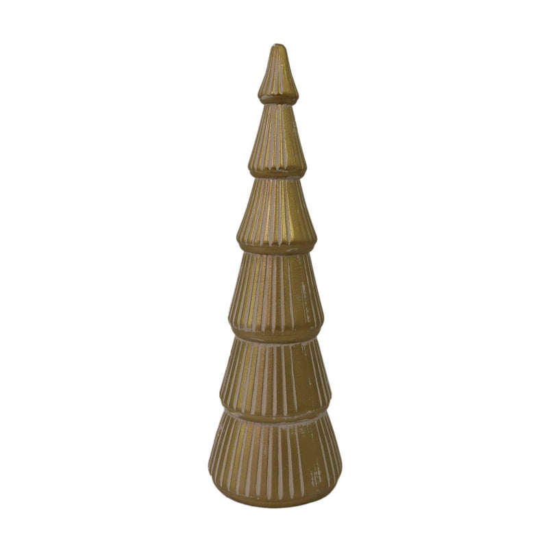 Mini Albero di Natale in Legno oro cm Ø15xh48-1