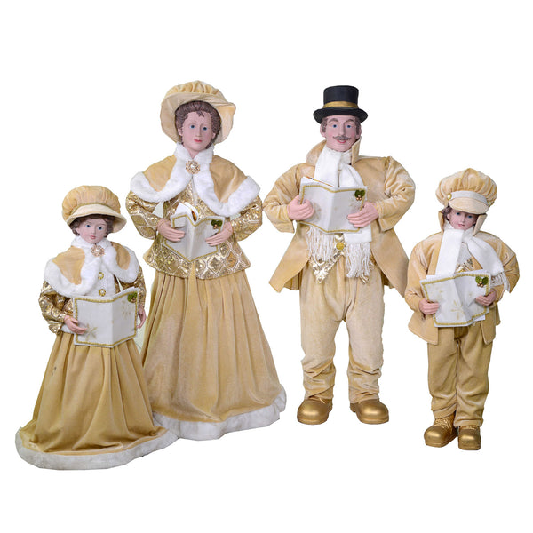 Famiglia cantori in Tessuto oro set 4pz cm 21x15xh70 prezzo