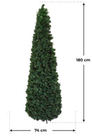 Albero di Natale Artificiale Pieghevole Verde Varie Misure-2