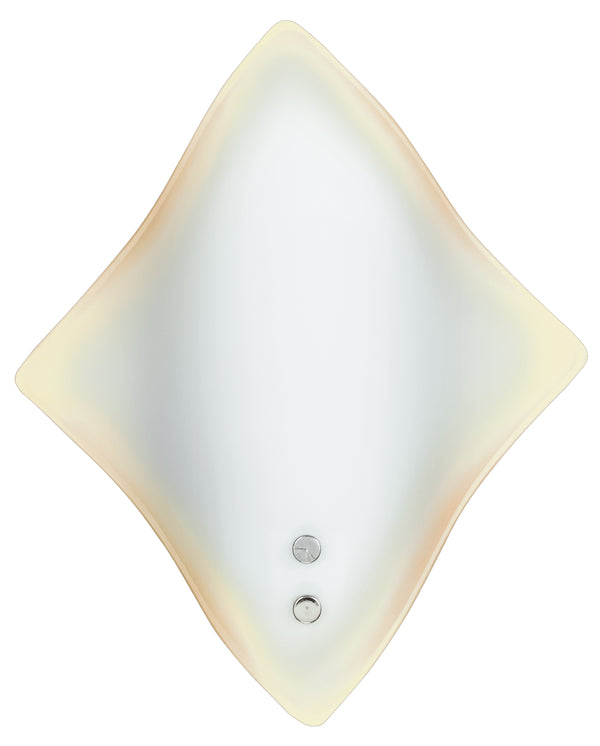 Applique Vetro Bianco Bordo Ambrato Rombo Lampada da Parete Moderna E27 prezzo