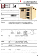 Casetta Box da Giardino per Attrezzi 3x3,05m Senza Pavimento in Legno Abete 28mm Paco-3