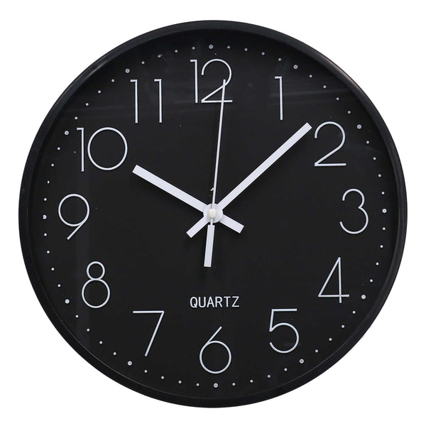 Orologio da Parete Ø30 cm in Plastica Nero sconto