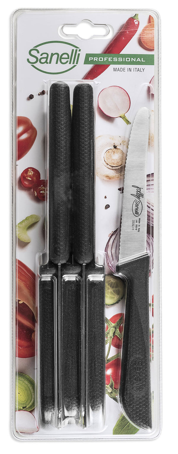 Set 6 Coltelli da Tavola Lama 11 cm Sanelli Jolly Nero online