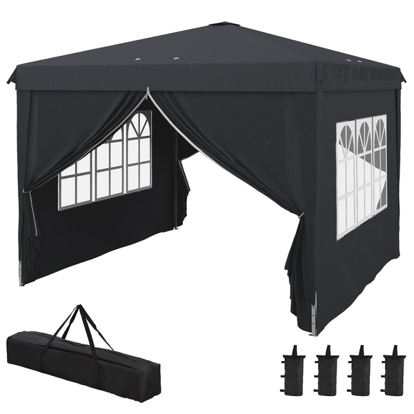 acquista Gazebo Pieghevole 3x3m in Metallo Grigio