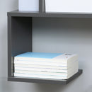 Libreria con Ripiani Irregolari 125x22x129 cm in Legno Truciolato Grigio-7