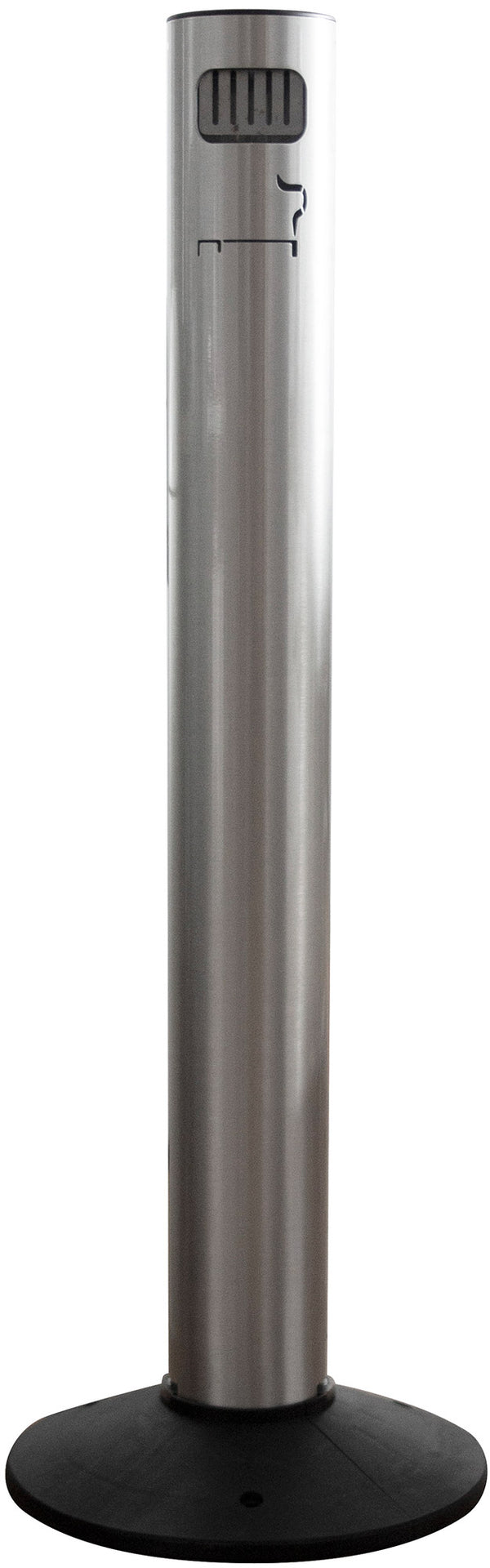 acquista Posacenere a Colonna Ø11,7xh105 cm in Alluminio con Contenitore Interno Argento