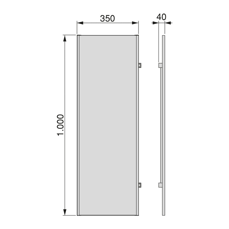 Specchio Estraibile per Armadio 34x100 cm Emuca Moka-5