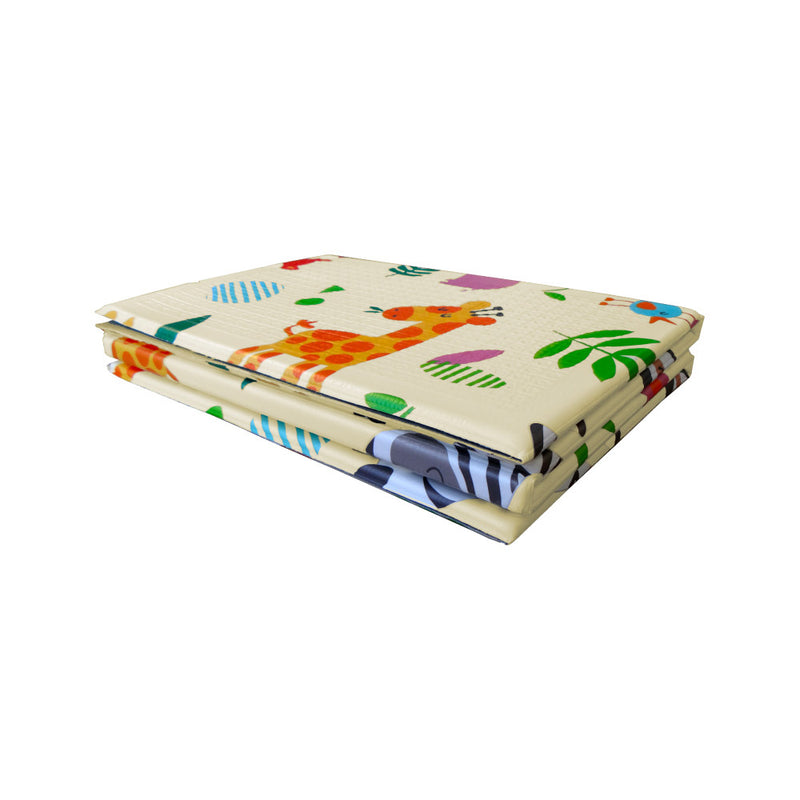 Tappeto Morbido per Bambini 120x90x0,8 cm Pieghevole Foresta Multicolore-3