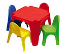 Set Tavolo con 4 Sedie per Bambini in Plastica Multicolore -3