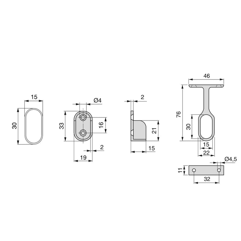 Kit Tubo per Armadio 30 x 15 mm Acciaio L 0,75 m Cromato Brillo Acciaio e  Zama Emuca – acquista su Giordano Shop