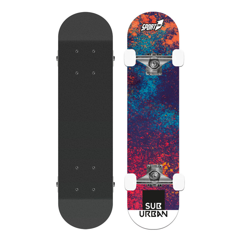 Skateboard con Tavola 80 cm in Legno Concava Sub Urban Multicolore-4