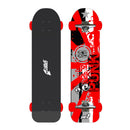 Skateboard con Tavola 76 cm in Legno Punk Rosso Azzurro-2