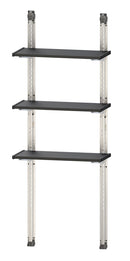 Scaffalatura 3 Ripiani per Casetta da Giardino 70x30 cm Altezza Regolabile Struttura in Metallo Keter Shelving Kit 70-1