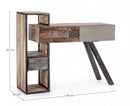 Consolle Manchester 118x35x95 cm in Acciaio e Legno-2