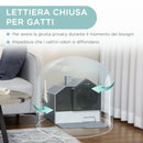 Lettiera per Gatti 47x45x42 cm in PP e ABS Grigio-6