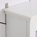 Mobiletto da Parete Salvaspazio 4 Ripiani Anta in Legno Bianco 53x14.5x50.5 cm -9