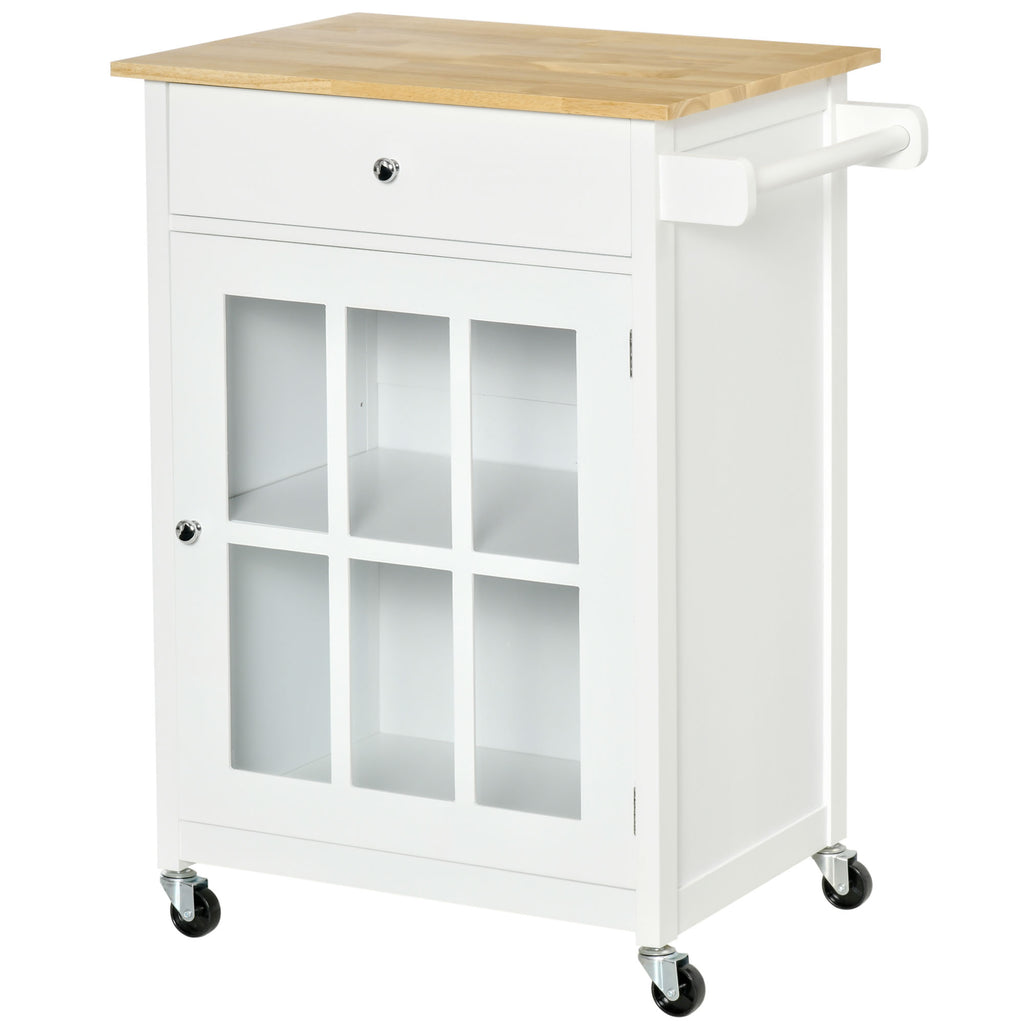 Mobiletto Carrello da Cucina in Legno e Bambù Bianco 70x45.7x90 cm –  acquista su Giordano Shop