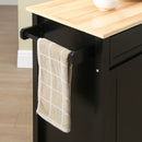 Carrello da Cucina 83x45x88 cm 1 Cassetto 1 Armadietto 2 Ripiani in MDF e Acciaio Nero-8