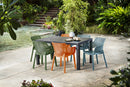 Set 6 Sedie da Giardino 61x54x79h cm Elisa Chair Verde Arancio e Azzurro-2