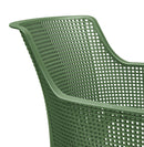 Set 6 Sedie da Giardino 61x54x79h cm Elisa Chair Verde Arancio e Azzurro-4