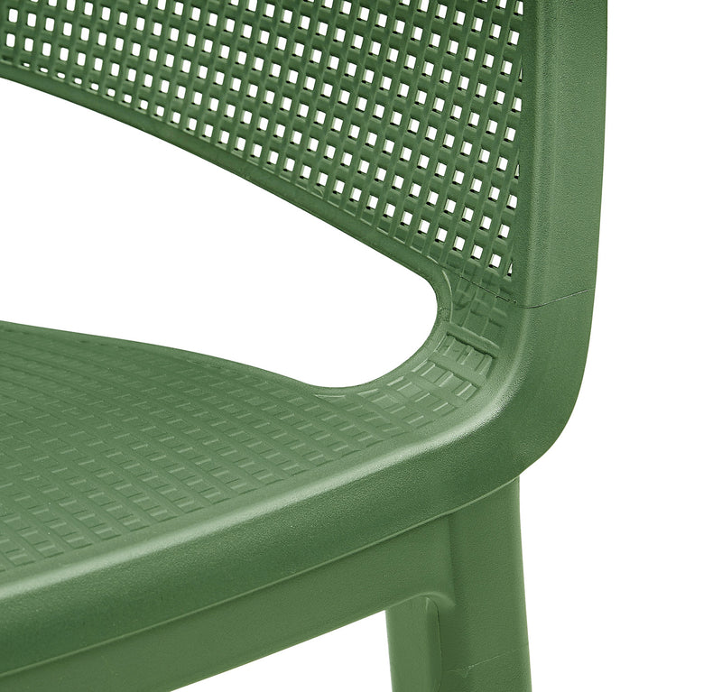 Set 6 Sedie da Giardino 61x54x79h cm Elisa Chair Verde Arancio e Azzurro-5