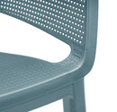 Set 6 Sedie da Giardino 61x54x79h cm Elisa Chair Verde Arancio e Azzurro-7