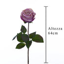 2 Rose Artificiali Romantica Altezza 64 cm -2