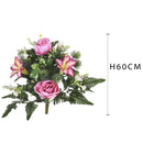 Bouquet Artificiale con Peonie Altezza 51 cm Rosa-2