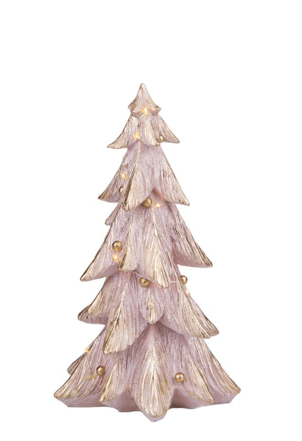 online Mini Albero di Natale Decorativo con Led 29,5 cm Bianco Oro