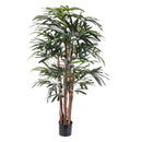 Rhapis Excelsa Artificiale con Vaso Altezza 155 cm Verde-1