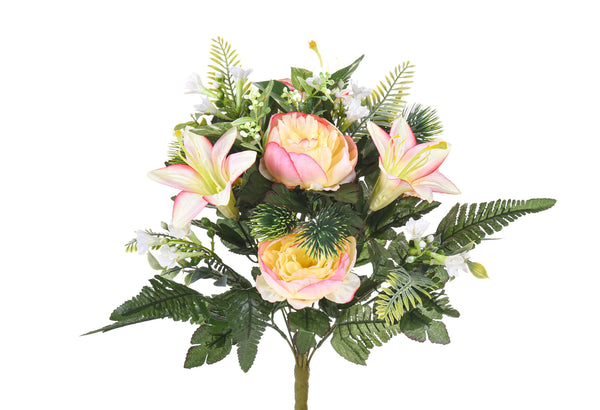 Set 2 Bouquet Artificiale con Peonie Altezza 51 cm sconto