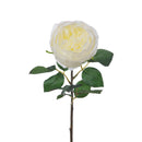 2 Rose Artificiali Cabbage Altezza 49 cm Bianco-1