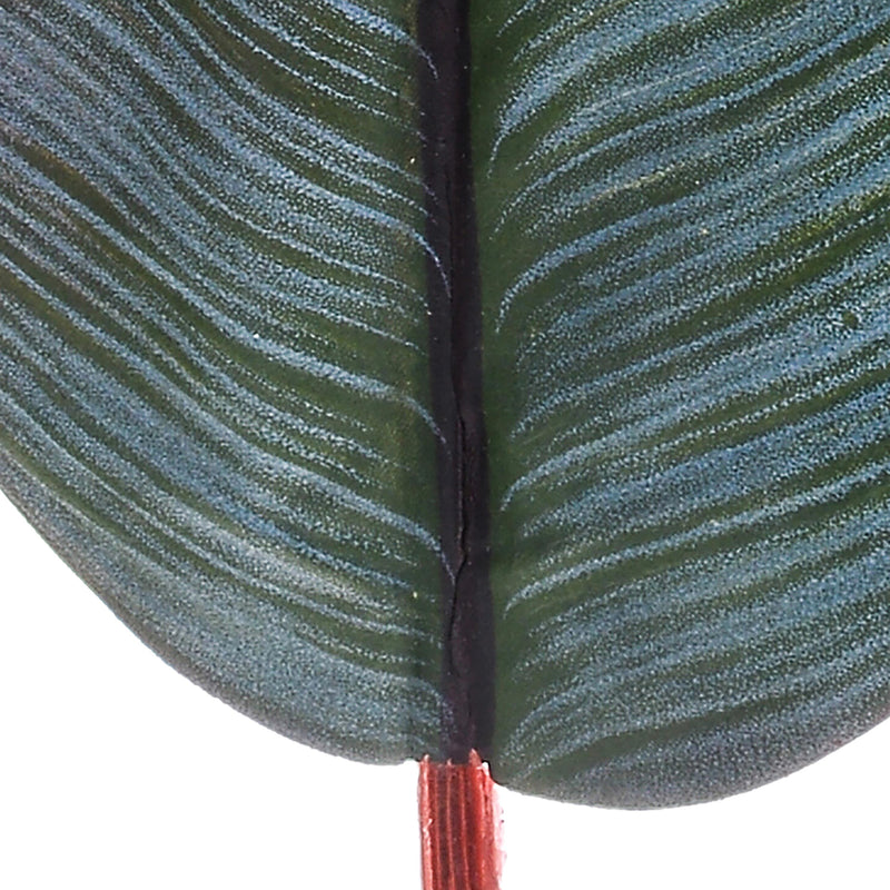 3 Foglie di Strelitzia Artificiale Altezza 83 cm Verde-3