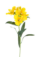 4 Fiori Artificiali di Alstromeria in Materiale Sintetico Altezza 62 cm Giallo-1