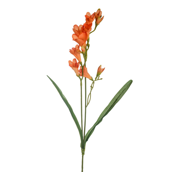 Set 8 Fresia Composta da 2 Fiori Artificiali Altezza 58 cm Arancio sconto