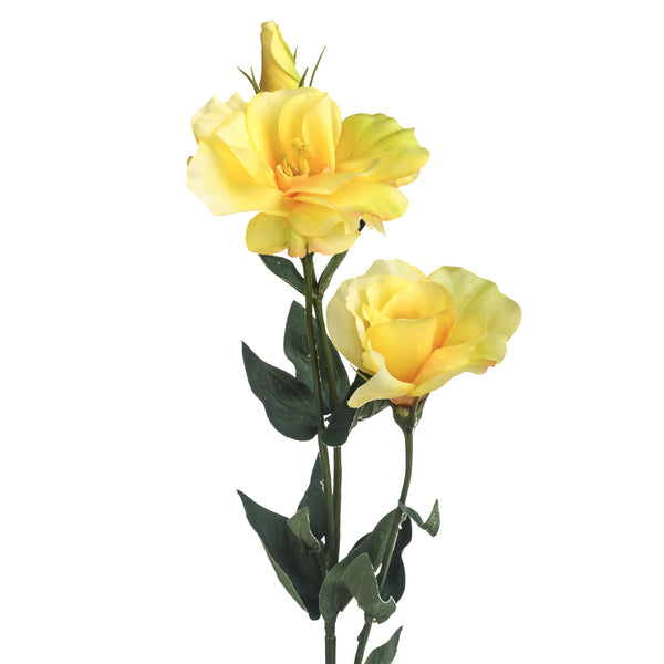 prezzo Set 6 Lisianthus Artificiali con Fiori Altezza 75 cm Giallo