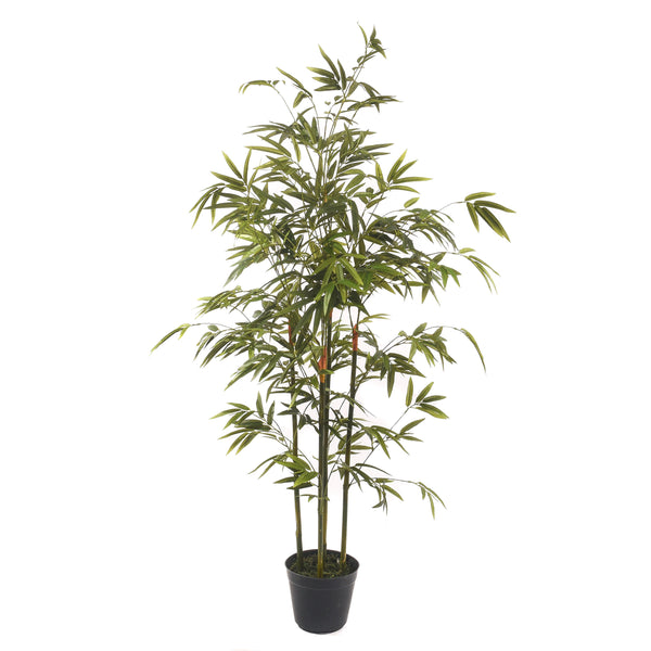 acquista Mini Bamboo Artificiale a 5 Diramazioni con Vaso Altezza 130 cm Verde