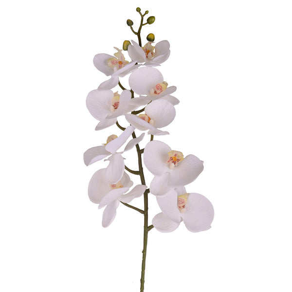 sconto Set 2 Phalenopsis Artificiali con 9 Fiori Altezza 110 cm Bianco