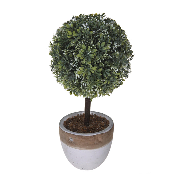 acquista Set 3 Topiary Maggiorana Artificiale Altezza 26 cm Grigio