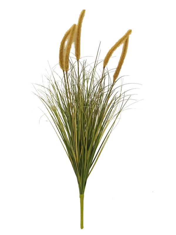 acquista Set 2 Pianta Pennisetum Artificiale con Fiori 79 cm Verde