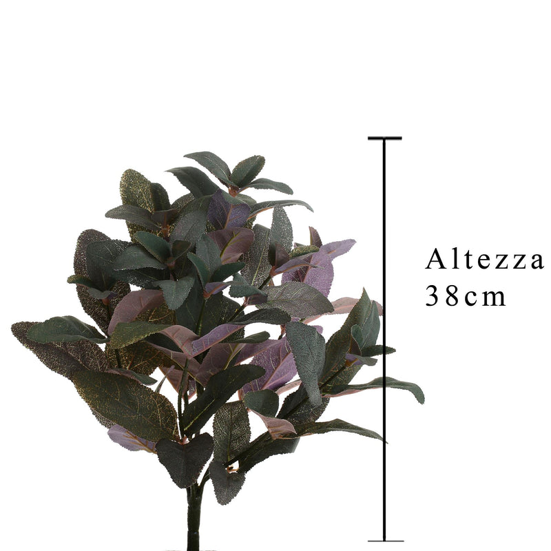 2 Salvia Artificiale a 6 Diramazioni Altezza 38 cm Verde-2