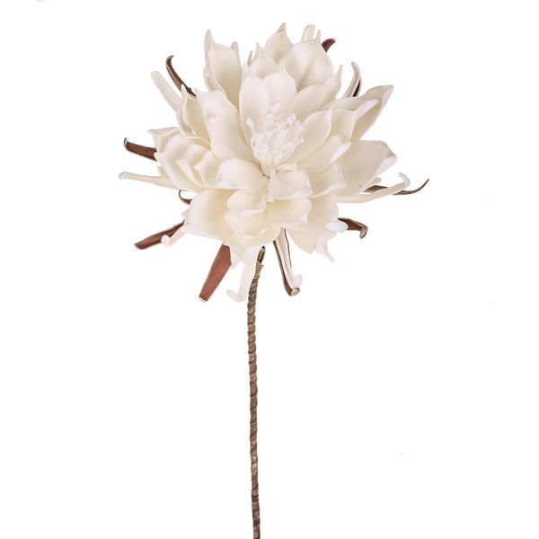 acquista Set 2 Fiori di Ninfea Artificiali Altezza 108 cm Bianco