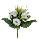 2 Bouquet Artificiali di Lisiantus Altezza 32 cm Bianco-1