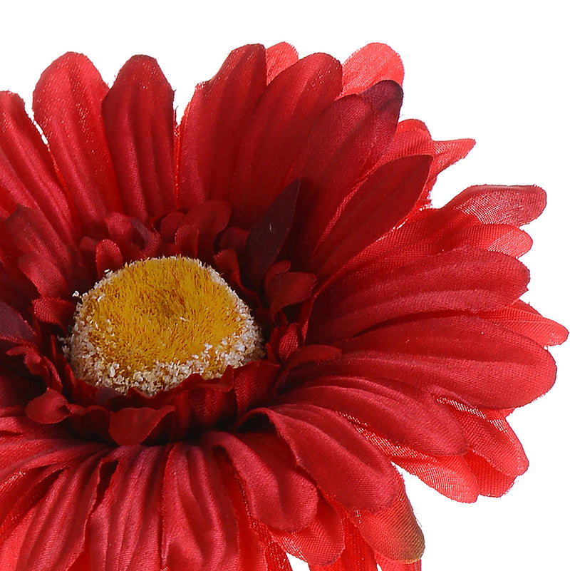 6 Fiori Artificiali di Gerbera Altezza 53 cm Rosso-3