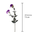 4 Lisianthus Artificiali Composto da 3 Fiori Altezza 75 cm -2