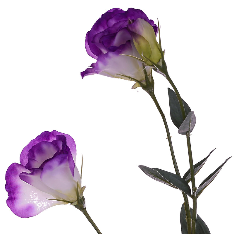 4 Lisianthus Artificiali Composto da 3 Fiori Altezza 75 cm -3