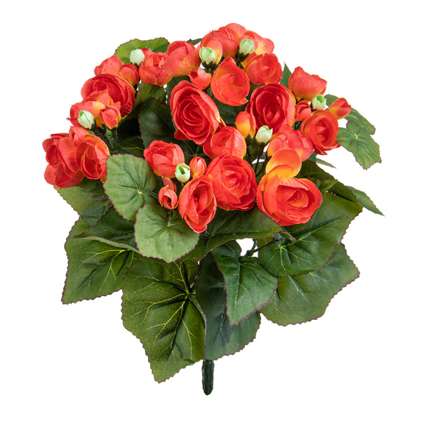 Set 3 Bouquet Artificiale di Begonia Altezza 28 cm online