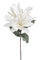 Set 2 Fiori Artificiali Ginger Foam con Foglie Altezza 70 cm Bianco