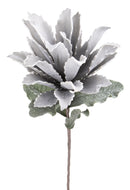 Fiori Artificiali Ginger Foam con Foglie Altezza 70 cm Verde-1