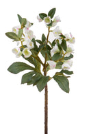 2 Rami Artificiali di Helleborus Altezza 42 cm Bianco-1